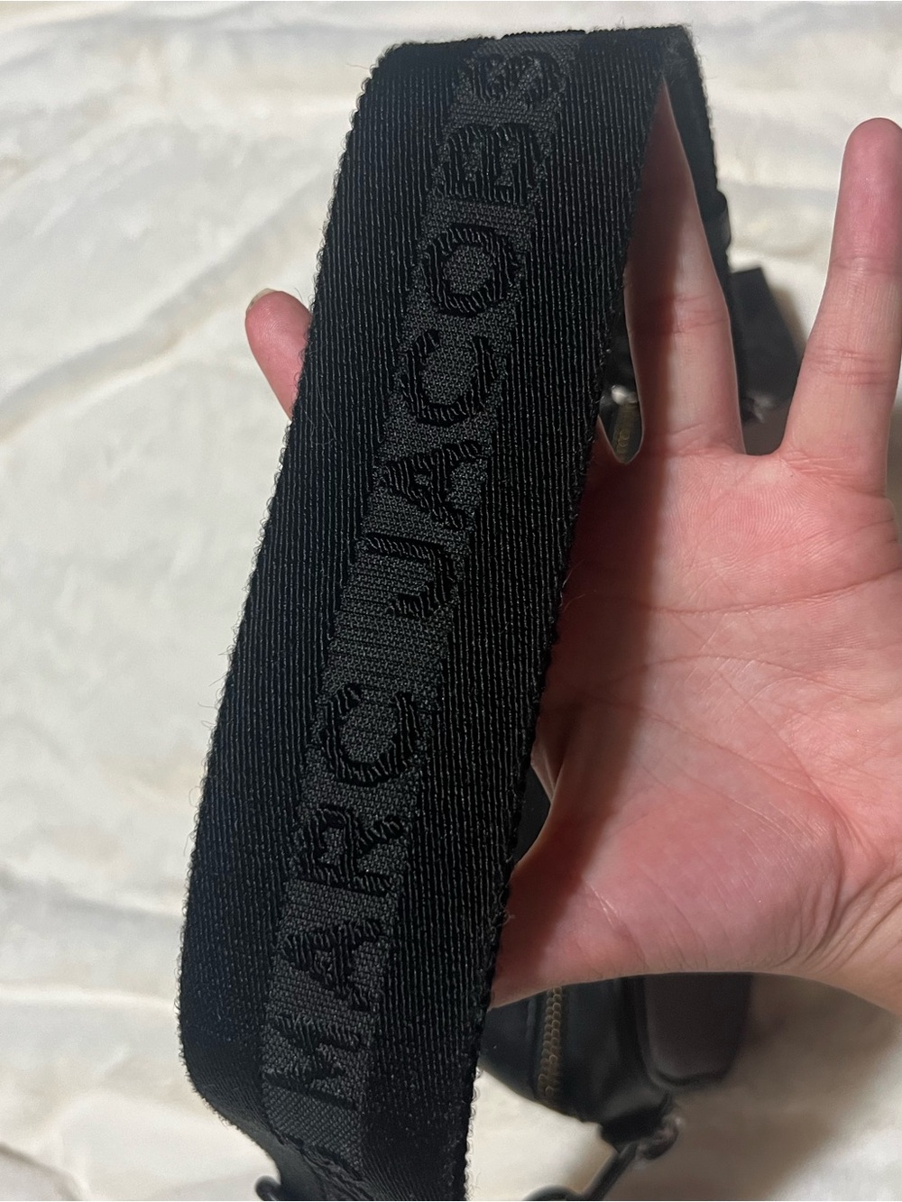 Marc Jacobs Black Leather Logo Belt Bag - Picture 3 of 5